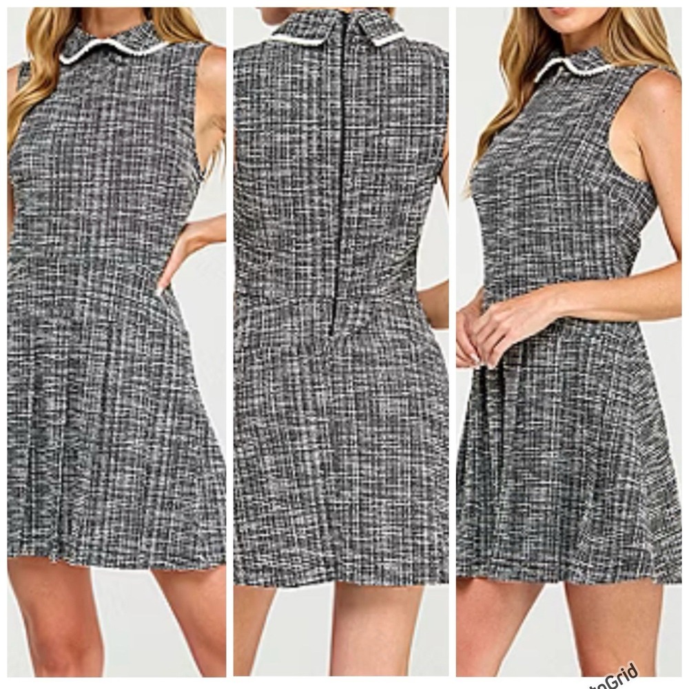 City Triangles NEW Juniors Women's XL - Sleeveless Pearl Trim Fit + Flare Dress
